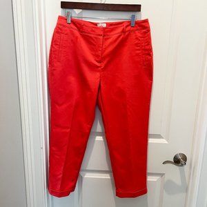 Crop pant in bright orange